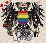 Doppeladler Regenbogenfahne inkl. BIPoC