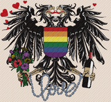 Doppeladler Regenbogenfahne inkl. BIPoC