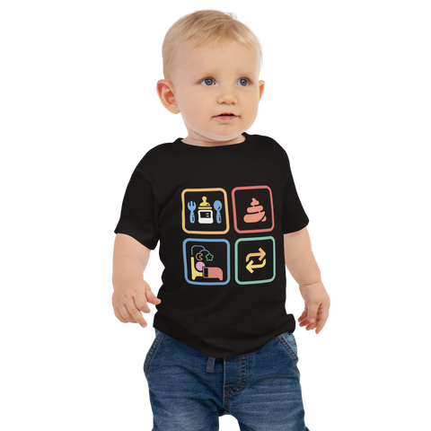 Essen, Schlafen, Kacken Baby-Shirt