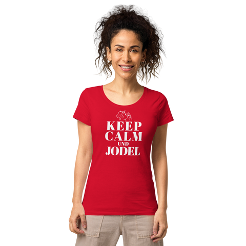 Keep Calm und Jodel Damenshirt