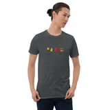 Dppeldeutsche Kartensymbole - Kurzärmeliges Unisex-T-Shirt by eumolino - Alpenshirts