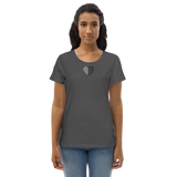 Flickenherzchen / Enganliegendes Öko-Shirt für Damen