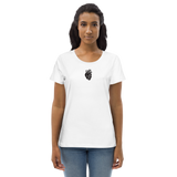 Schwarzes Herz - Enganliegendes Öko-T-Shirt für Damen
