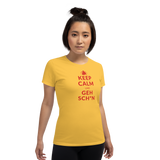 Keep Calm und geh sch***n / Kurzärmeliges T-Shirt für Damen