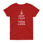 Keep calm und trink a Bier / Kurzärmeliges T-Shirt für Damen