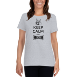 Keep calm and Rock / Kurzärmeliges T-Shirt für Damen
