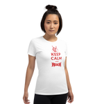 Keep calm and Rock / Kurzärmeliges T-Shirt für Damen